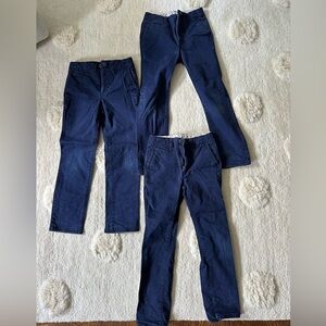 GAP Kids Navy Slim Straight Uniform Pants. Set of 5. GUC Boys Size 7